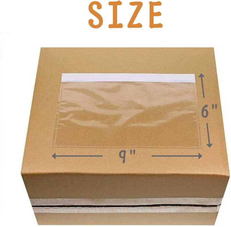BESTEASY 6" x 9" Packing List Pouches, Strong Adhesive Plastic List Label Envelope, Clear Top Loading Packing List 200 Packs - Image 2